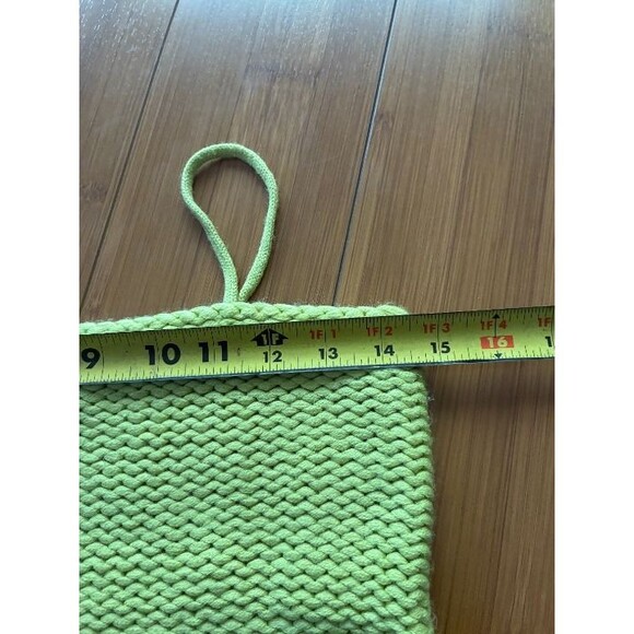 Bonnie and Bill Vintage Lime Green Knit Crochet Mini Crop Top Tank Medium - Picture 4 of 6